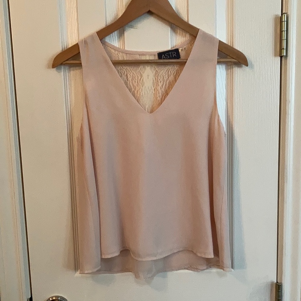 ASTR lace back tank, size XS